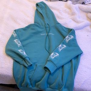 green butterfly hoodie